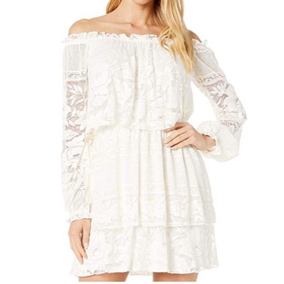 Show Me Your MuMu Dresses & Skirts - NWT Show Me Your Mumu Lace Dress Bess Tiered Ivory